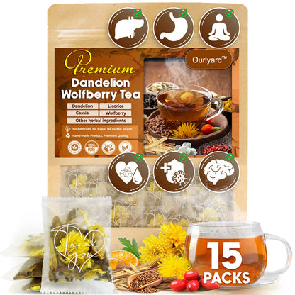 Ourlyard™️ Dandelion Wolfberry Tea, 7 Herbal Ingredients