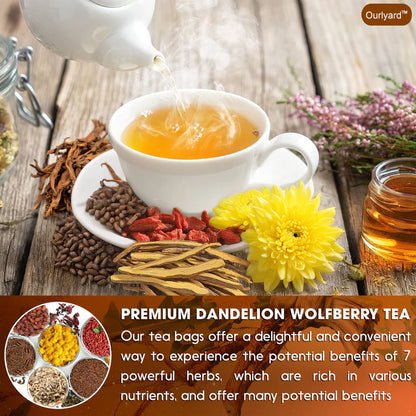 Ourlyard™️ Dandelion Wolfberry Tea, 7 Herbal Ingredients