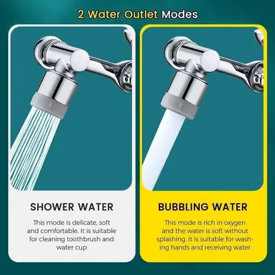 🔥🔥Last Day Promotion 50% OFF🔥👍Rotating 1080° robotic arm faucet (universal model)--👩‍👩‍👧‍👧The direction and water flow rate can be freely adjusted