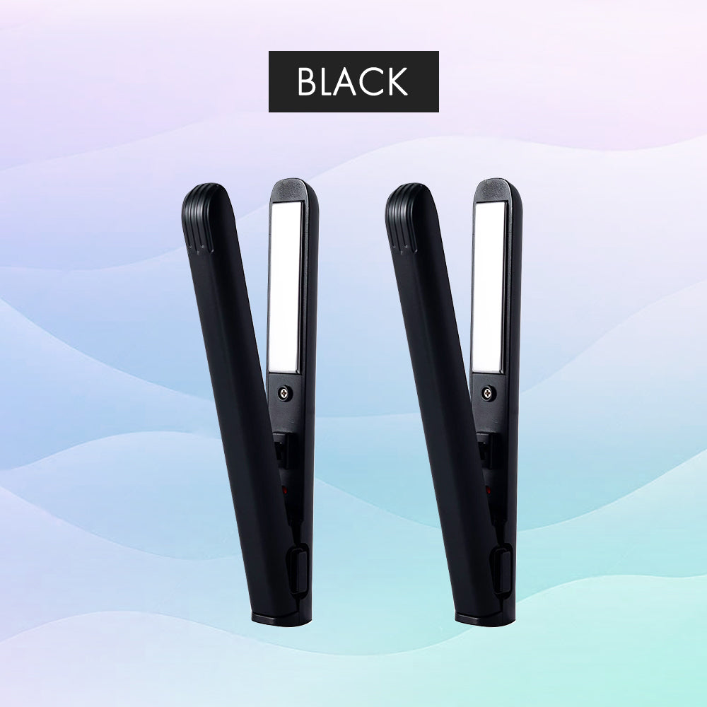 [2025 upgraded edition] Remifa™︎ USB Portable Mini Straight & Curl 2in1 Styler (For Hair Infused with Argan Oil & Keratin, Professional Ceramic Flat Iron for Less Frizz, Shinier & Smoother Hair, Hair Styling Tools)