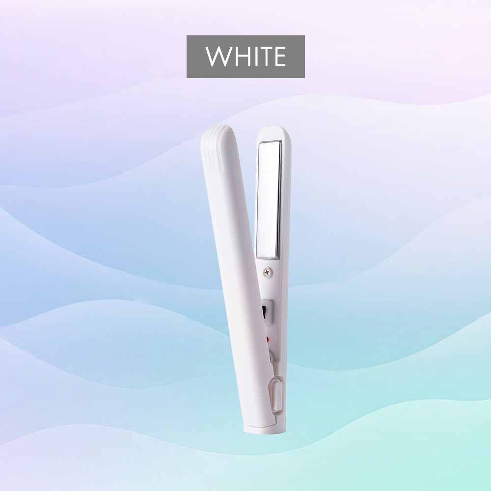 [2025 upgraded edition] Remifa™︎ USB Portable Mini Straight & Curl 2in1 Styler (For Hair Infused with Argan Oil & Keratin, Professional Ceramic Flat Iron for Less Frizz, Shinier & Smoother Hair, Hair Styling Tools)