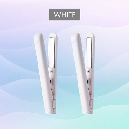 [2025 upgraded edition] Remifa™︎ USB Portable Mini Straight & Curl 2in1 Styler (For Hair Infused with Argan Oil & Keratin, Professional Ceramic Flat Iron for Less Frizz, Shinier & Smoother Hair, Hair Styling Tools)