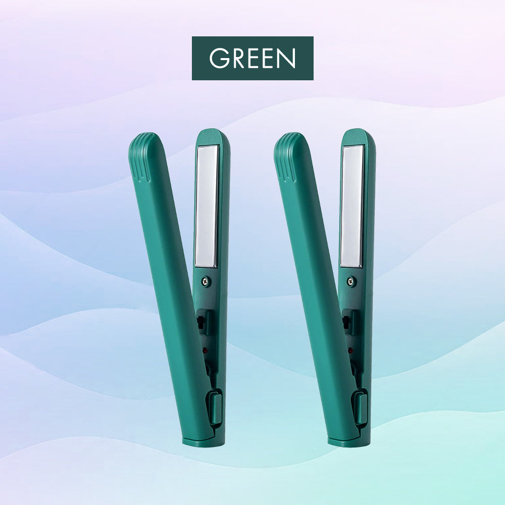 [2025 upgraded edition] Remifa™︎ USB Portable Mini Straight & Curl 2in1 Styler (For Hair Infused with Argan Oil & Keratin, Professional Ceramic Flat Iron for Less Frizz, Shinier & Smoother Hair, Hair Styling Tools)