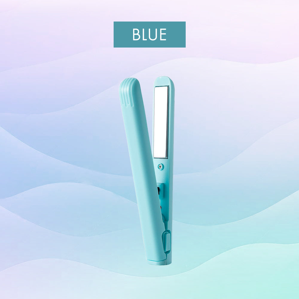 [2025 upgraded edition] Remifa™︎ USB Portable Mini Straight & Curl 2in1 Styler (For Hair Infused with Argan Oil & Keratin, Professional Ceramic Flat Iron for Less Frizz, Shinier & Smoother Hair, Hair Styling Tools)
