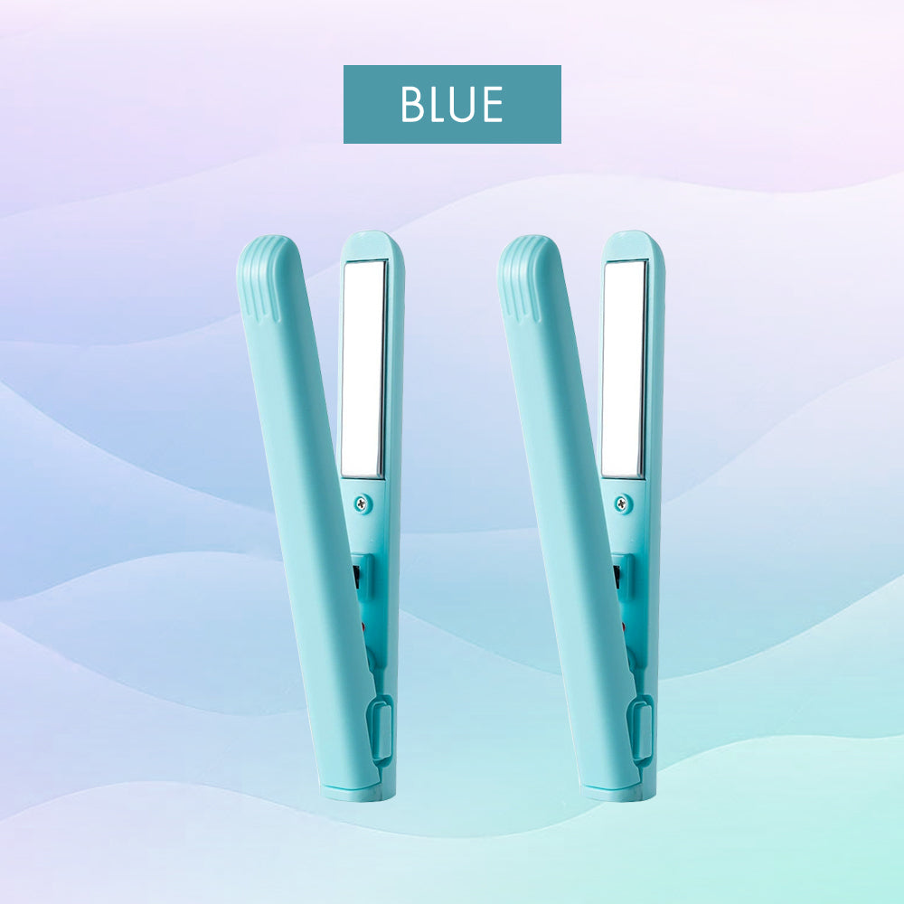 [2025 upgraded edition] Remifa™︎ USB Portable Mini Straight & Curl 2in1 Styler (For Hair Infused with Argan Oil & Keratin, Professional Ceramic Flat Iron for Less Frizz, Shinier & Smoother Hair, Hair Styling Tools)