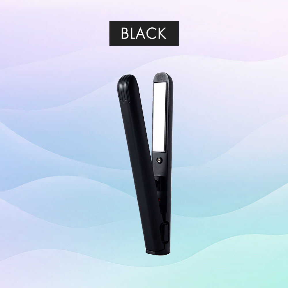[2025 upgraded edition] Remifa™︎ USB Portable Mini Straight & Curl 2in1 Styler (For Hair Infused with Argan Oil & Keratin, Professional Ceramic Flat Iron for Less Frizz, Shinier & Smoother Hair, Hair Styling Tools)